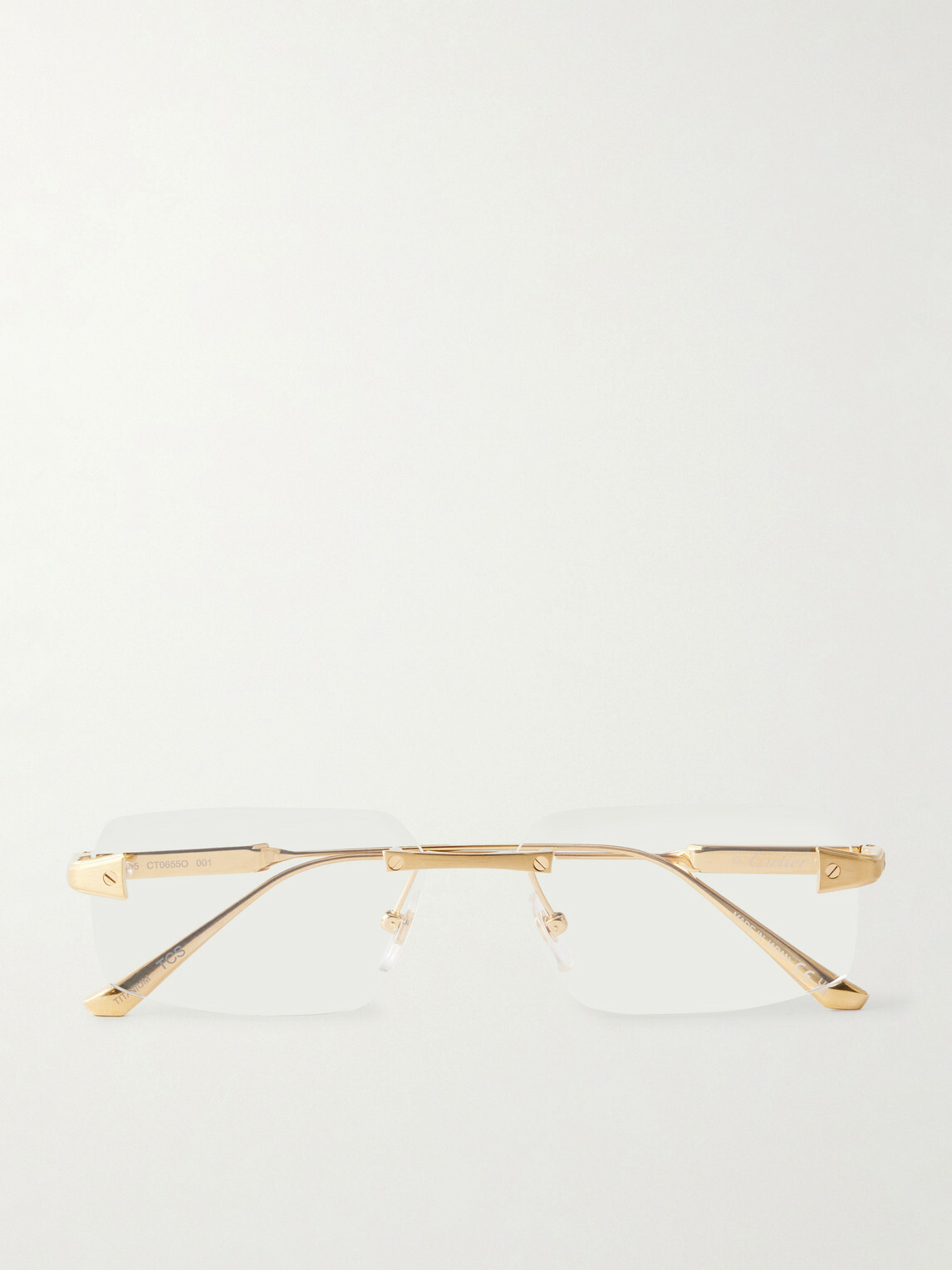 Cartier Eyewear - Santos de Cartier Gold-Tone Titanium Glasses - Gold