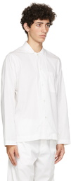 Tekla White Poplin Pyjama Shirt