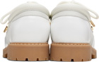 Casablanca White Leather Boat Shoes