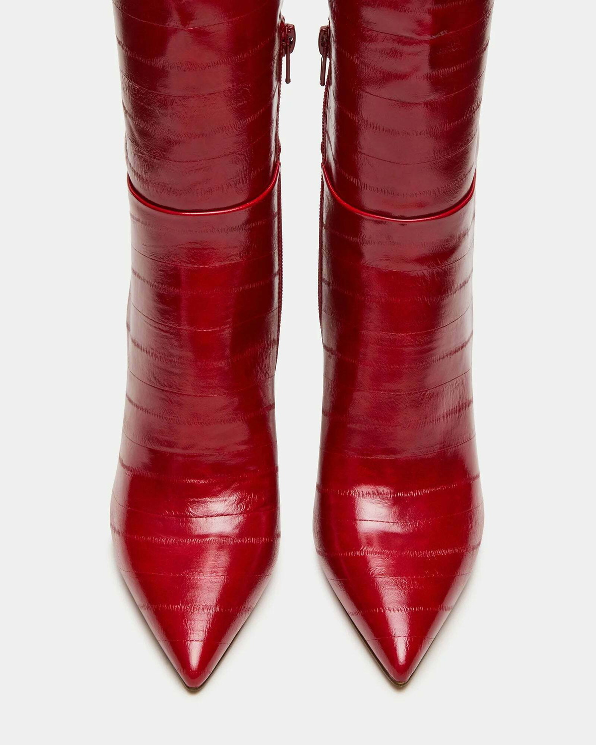 Steve Madden Nitro Boots in Red Exotic