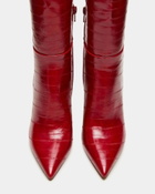 Steve Madden Nitro Boots in Red Exotic