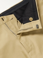 Brioni - Straight-Leg Cotton-Gabardine Trousers - Neutrals