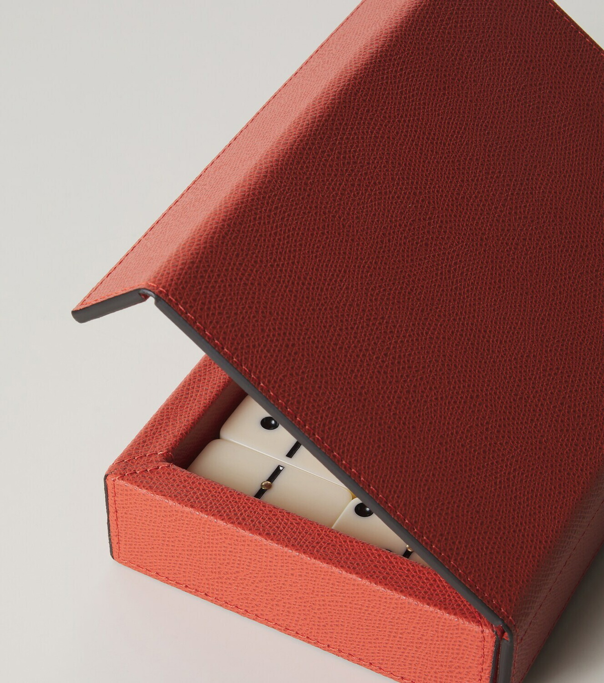 Giobagnara Parma leather and walnut domino set