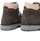 DIEMME - Roccia Vet Leather-Trimmed Suede Hiking Boots - Gray