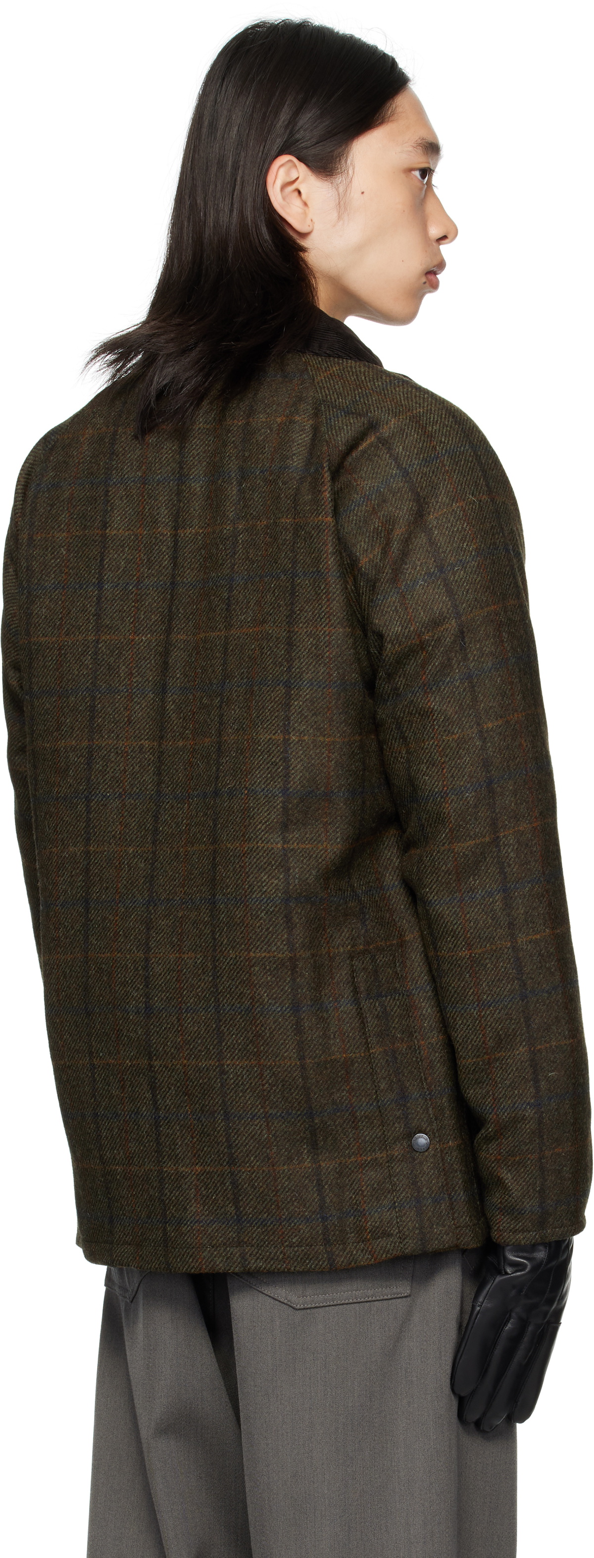 Barbour Khaki Bedale Check Wool Jacket Barbour barbour-khaki-bedale-check-wool-jacket-barbour