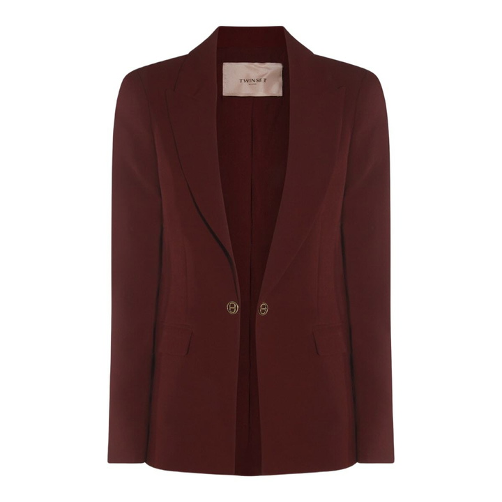 Photo: TwinSet Dark Red Viscose Blazer