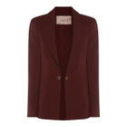 TwinSet Dark Red Viscose Blazer