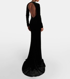 Alessandra Rich Cutout velvet gown