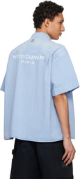 WOOYOUNGMI Blue Faded Denim Shirt