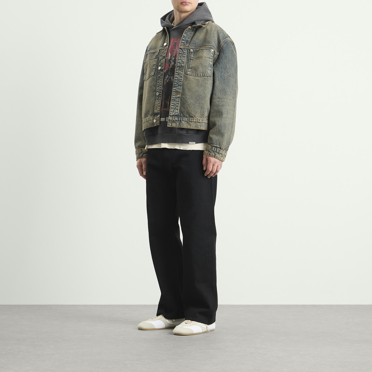 Represent Men's Denim Trucker Jacket in Blue Cream