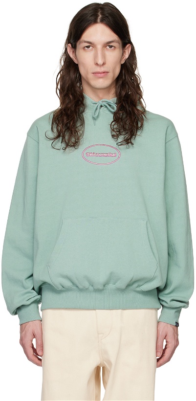 Photo: thisisneverthat Green Embroidered Hoodie