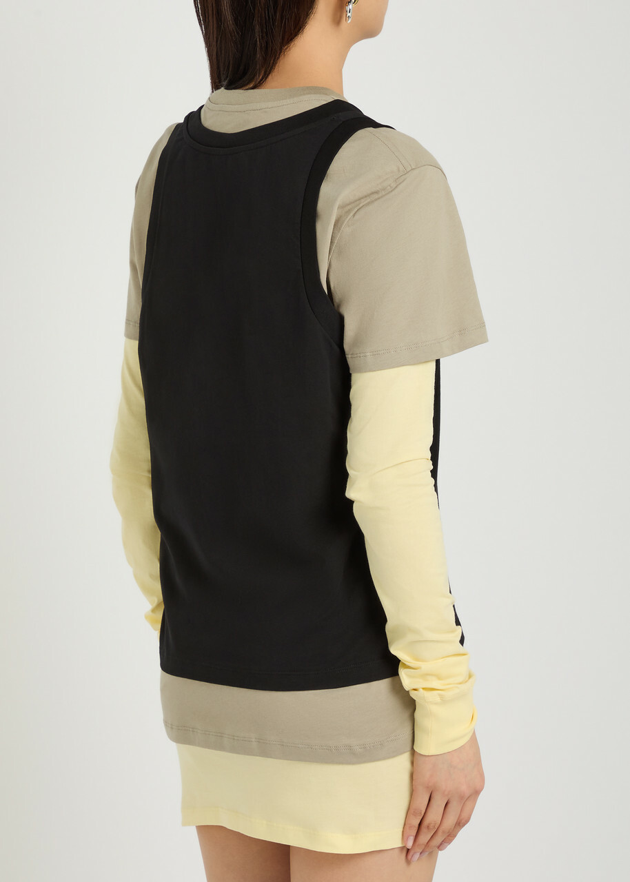 Wardrobe.nyc Layered Cotton Mini Dress Multicoloured
