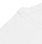 120% - Slim-Fit Garment-Dyed Linen T-Shirt - White