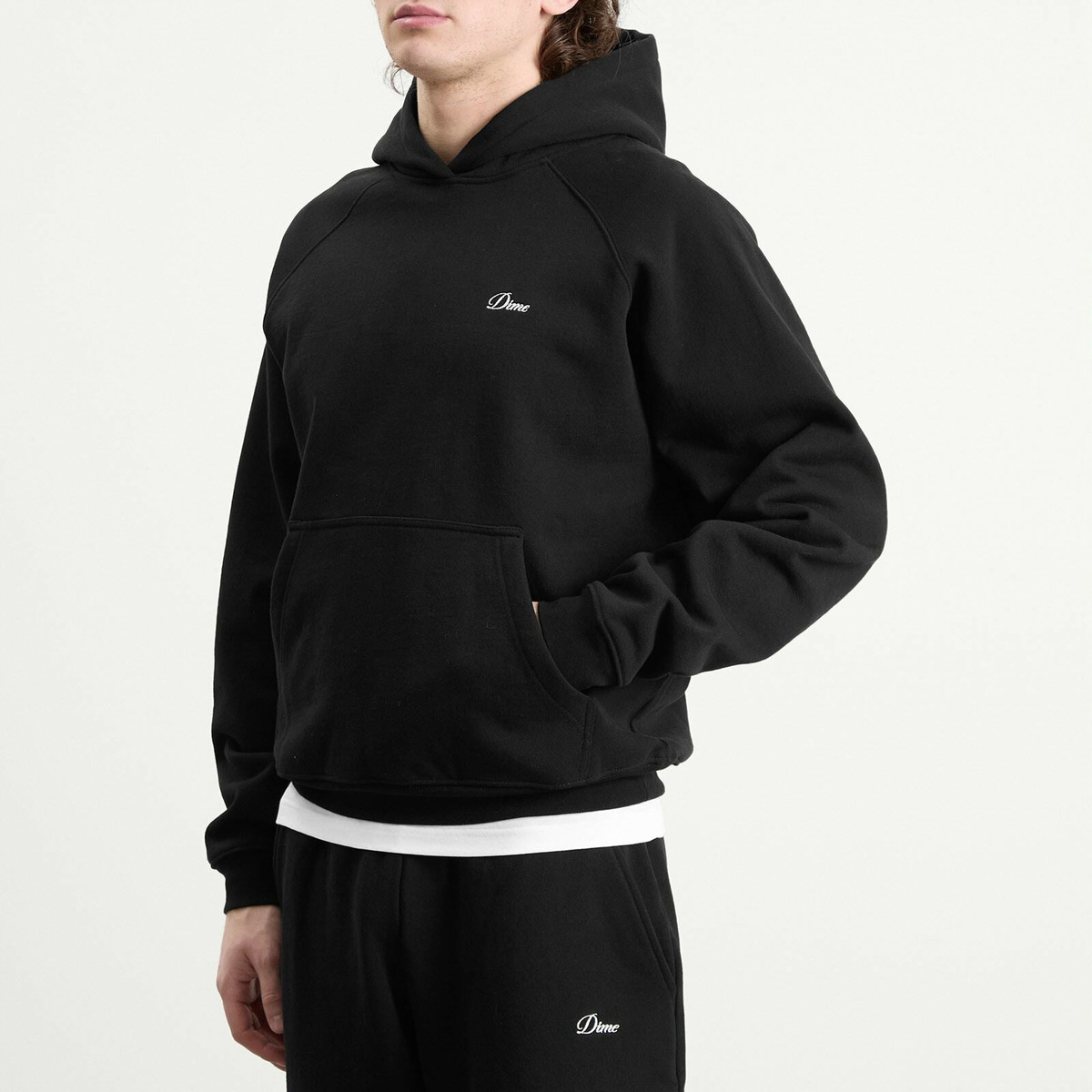 Dime Men's Cursive Logo Hoodie in Black