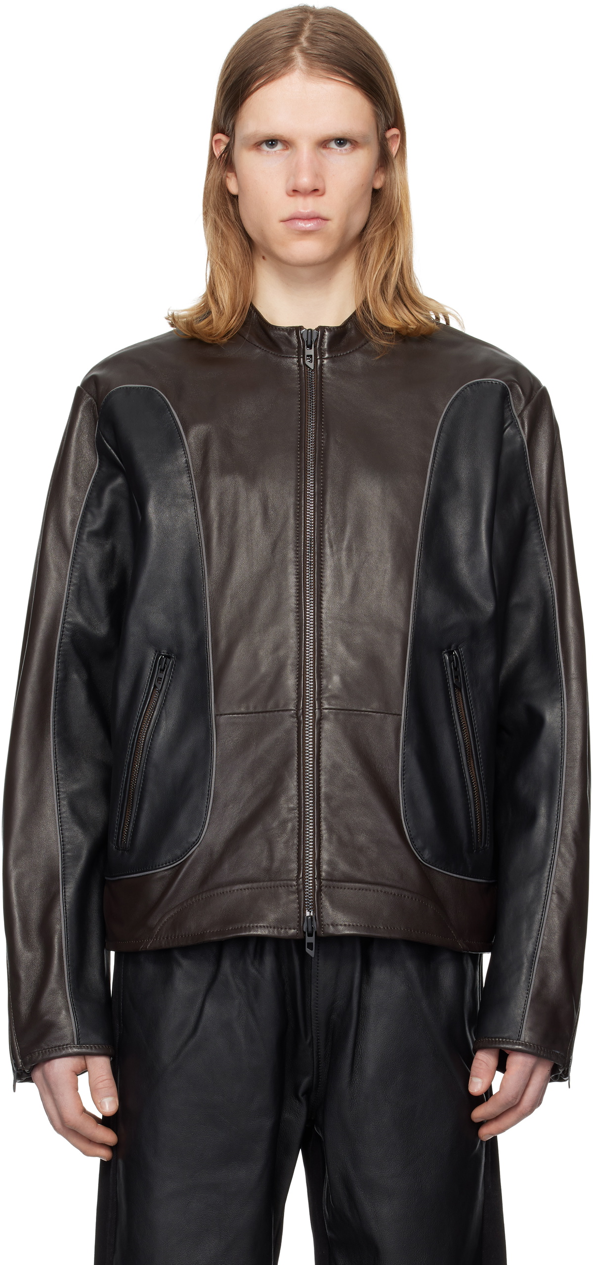 DIESEL | L-KRIX SHEEPSKIN LEATHER JACKET ラム ジャケット Diesel Black & Brown L-Krixy Leather Jacket Diesel