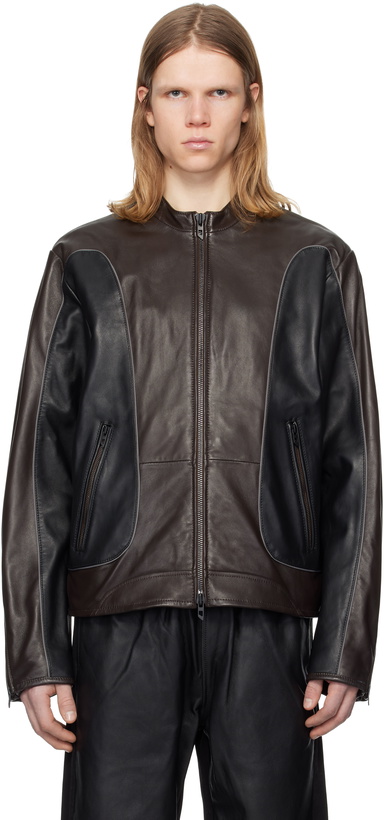 Photo: Diesel Black & Brown L-Krixy Leather Jacket