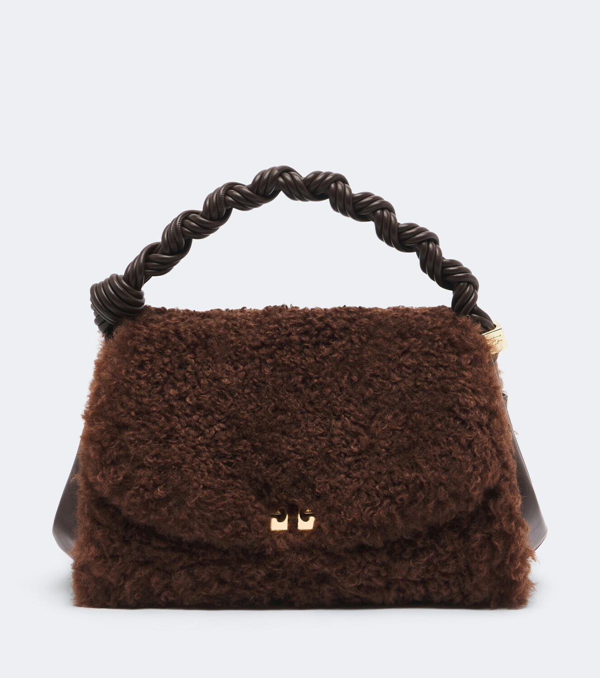 Ganni Very Bou teddy top-handle bag