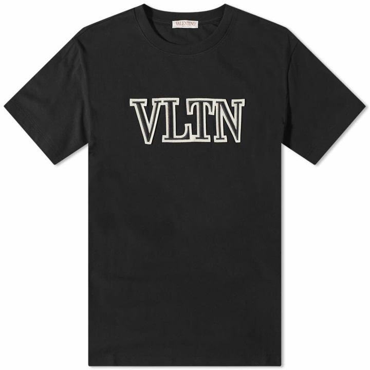 Photo: Valentino Men's VLTN Embroidered T-Shirt in Nero