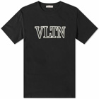 Valentino Men's VLTN Embroidered T-Shirt in Nero