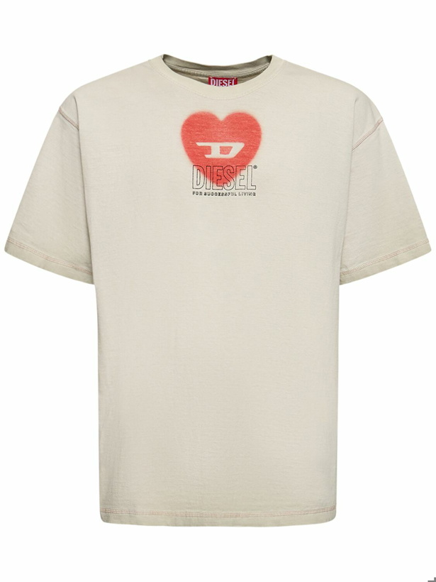 Photo: DIESEL - Logo Print Cotton Jersey Loose T-shirt