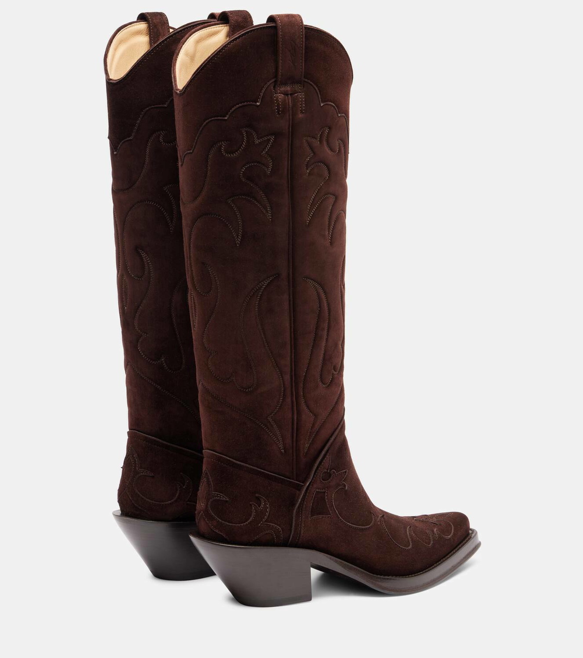 Gabriela Hearst Capitana suede cowboy boots