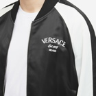 Versace Men's Rose Flower Embroidery Jacket in Black