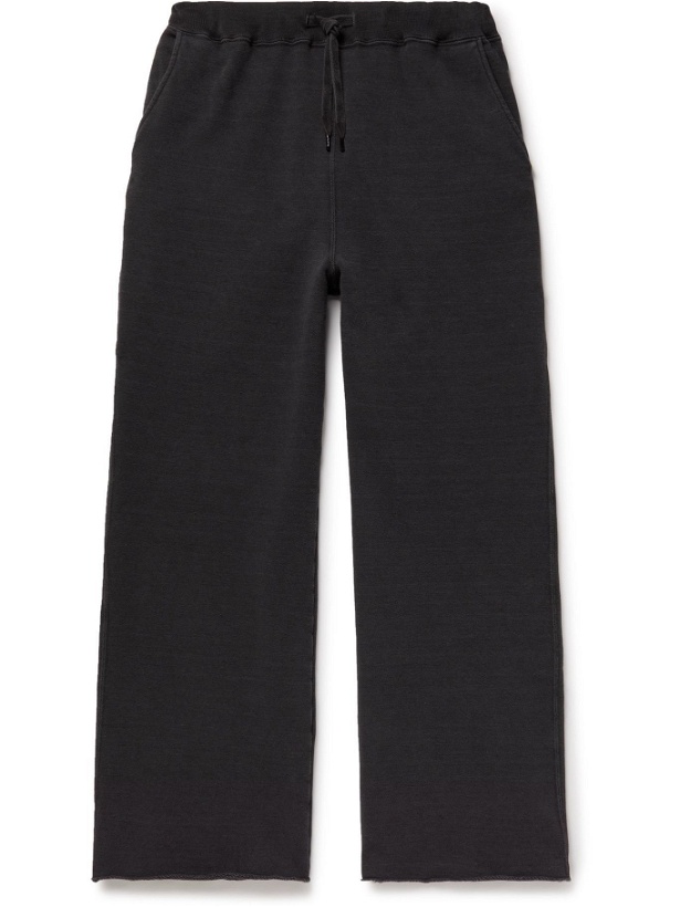 Photo: REMI RELIEF - Loopback Cotton-Blend Jersey Sweatpants - Black