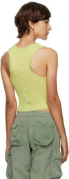 John Elliott Yellow Scoop Neck Tank Top
