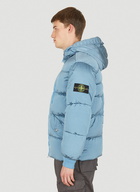 Hooded Quilted Jacket in Blue