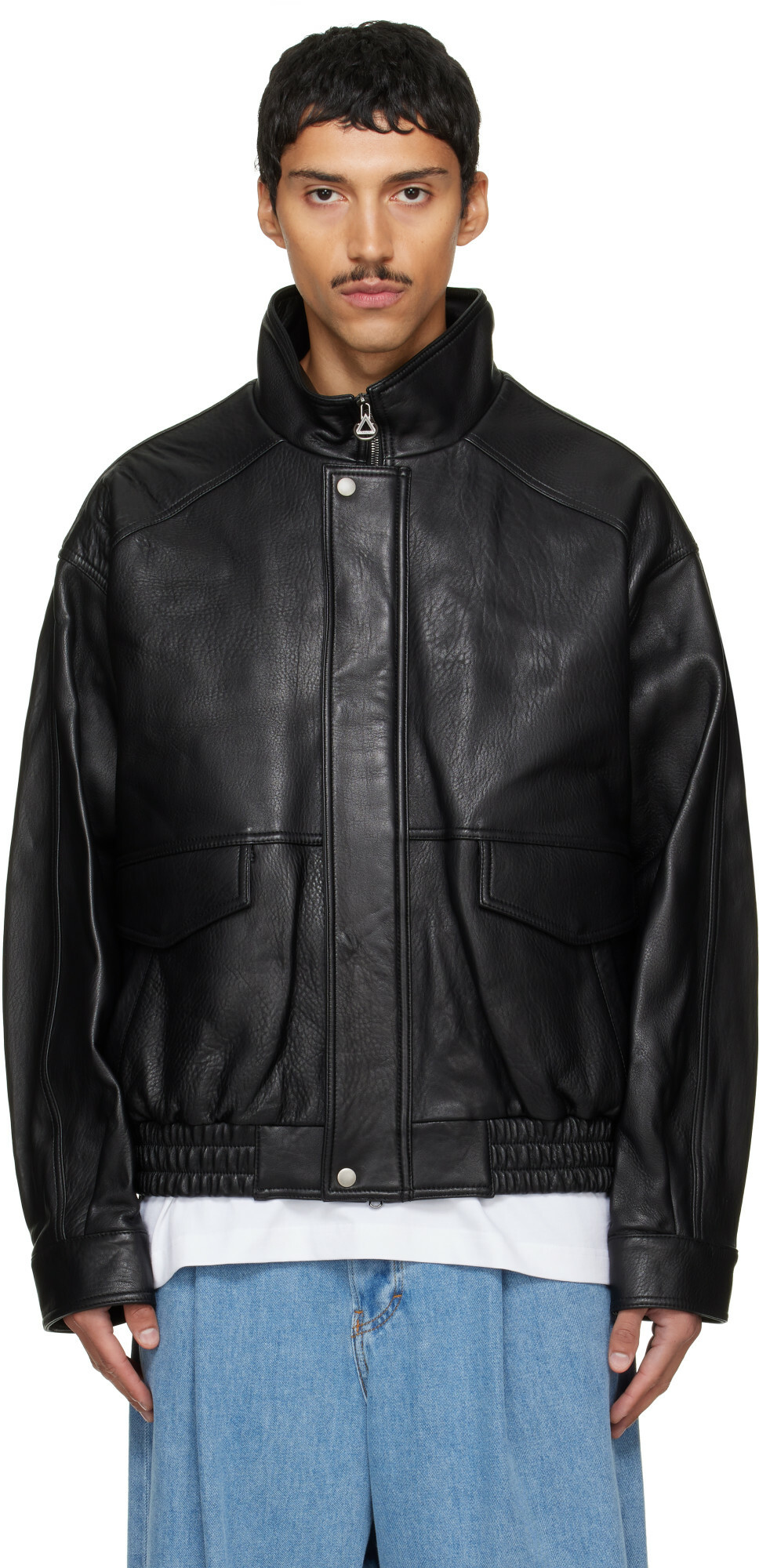 Solid Homme Black Grained Lambskin Jacket