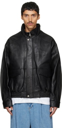 Solid Homme Black Grained Lambskin Jacket