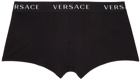 Versace Underwear Three-Pack Black Logo Boxers