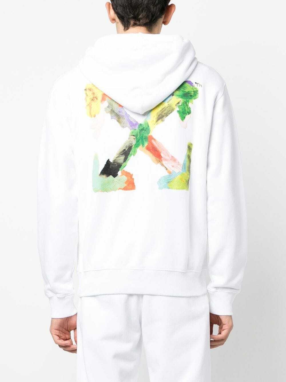 OFF-WHITE - Brush Arrow Cotton Hoodie