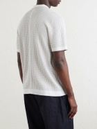 Rag & Bone - Harvey Ribbed Cotton-Blend Polo Shirt - White