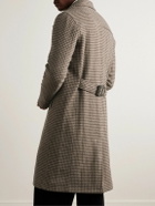 Oliver Spencer - Big Double-Breasted Houndstooth Wool Coat - Brown