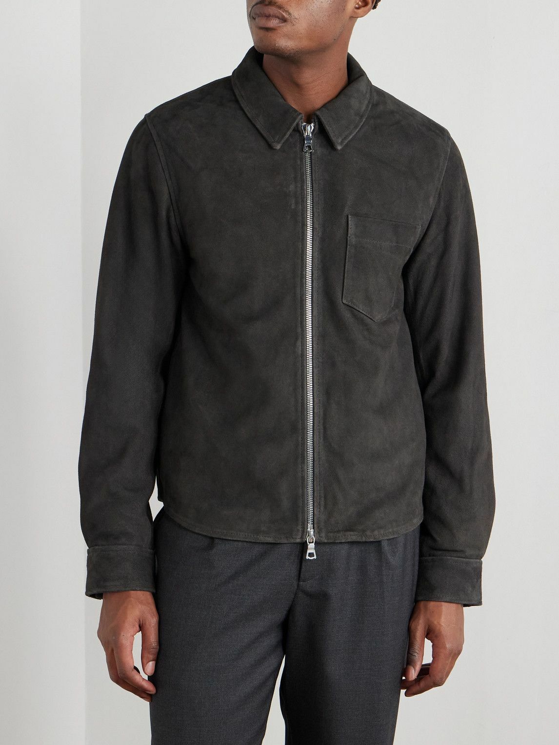 Officine Générale - Sid Suede Overshirt - Gray