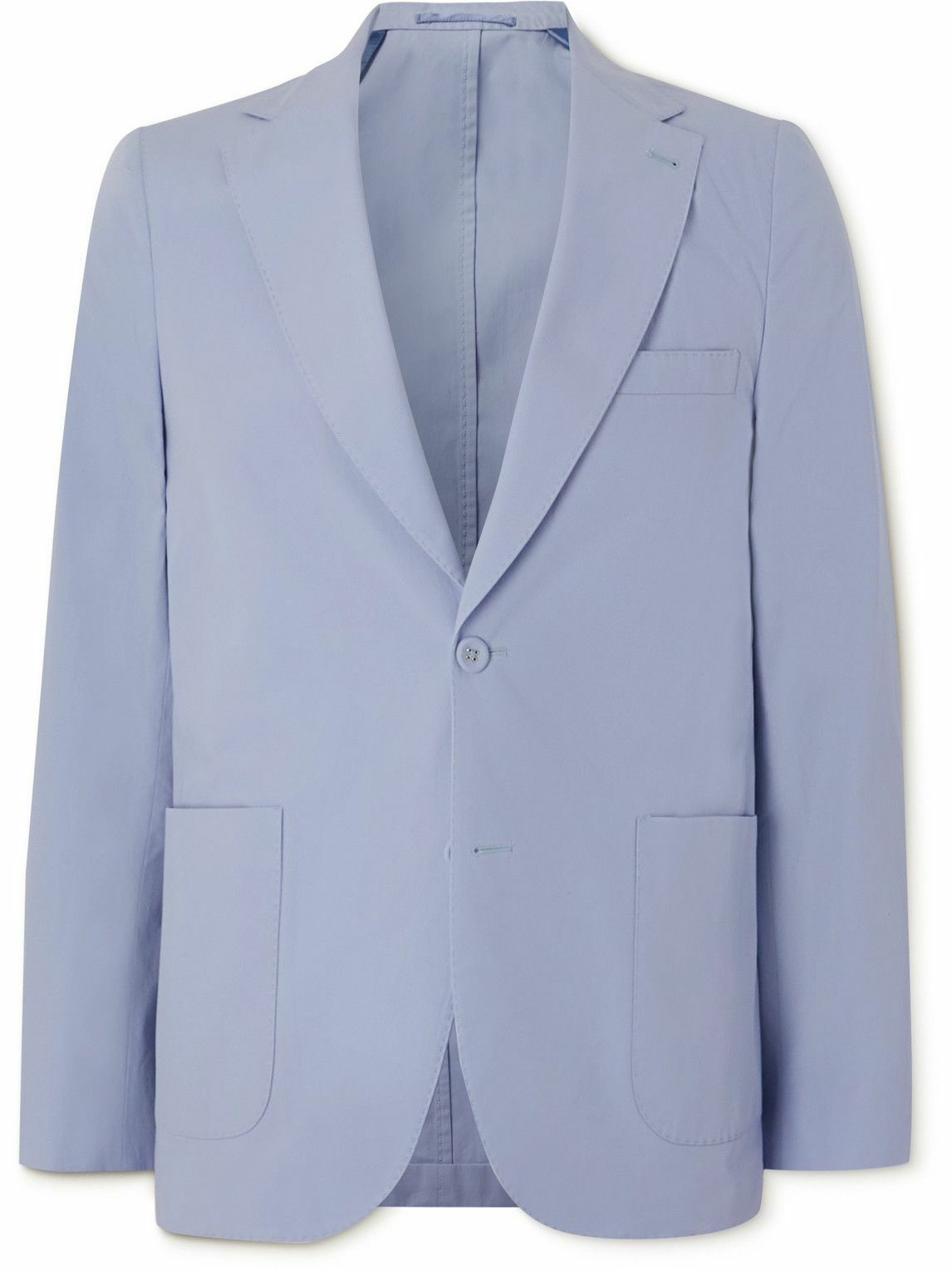 Officine Générale - Arthus Cotton-Poplin Suit Jacket - Blue Officine ...