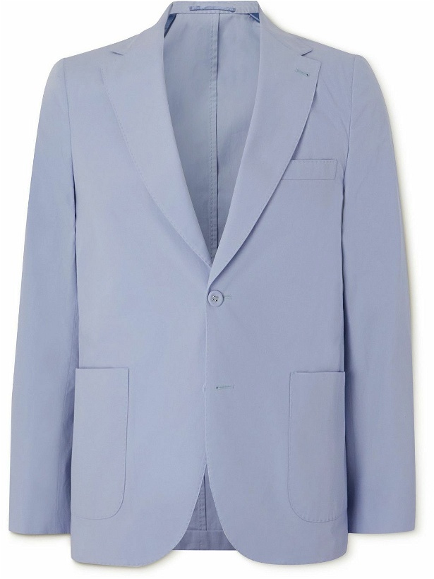 Photo: Officine Générale - Arthus Cotton-Poplin Suit Jacket - Blue