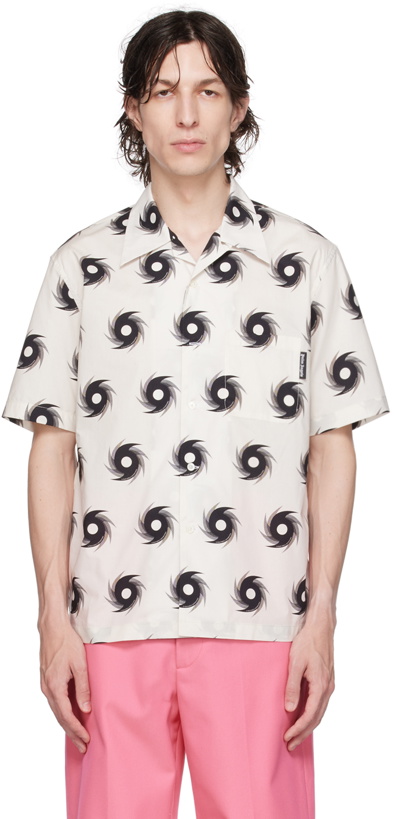 Photo: Palm Angels White & Black Printed Shirt