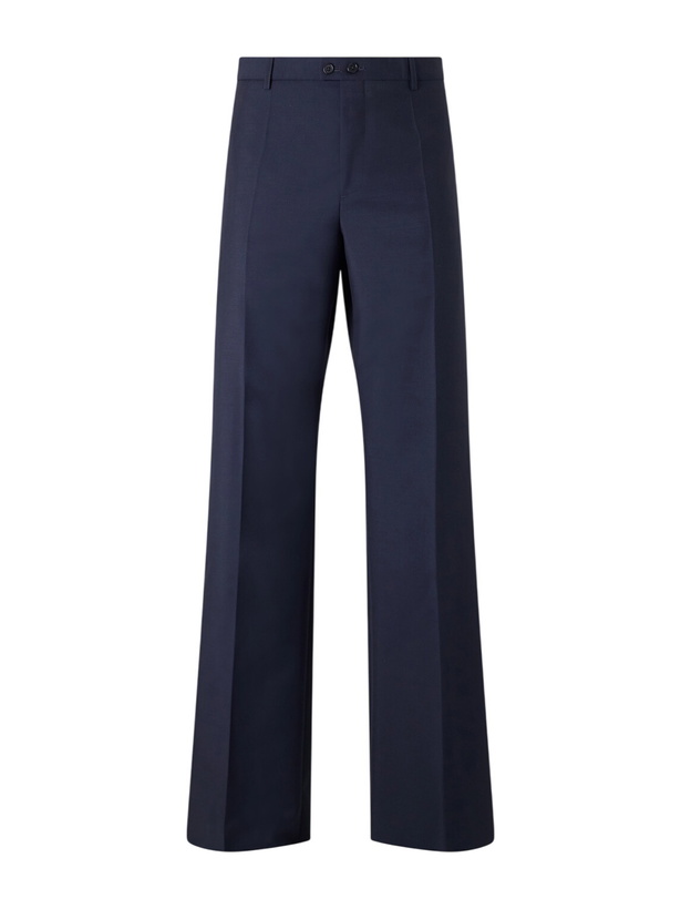 Photo: Jil Sander - Straight-Leg Wool and Mohair-Blend Trousers - Blue
