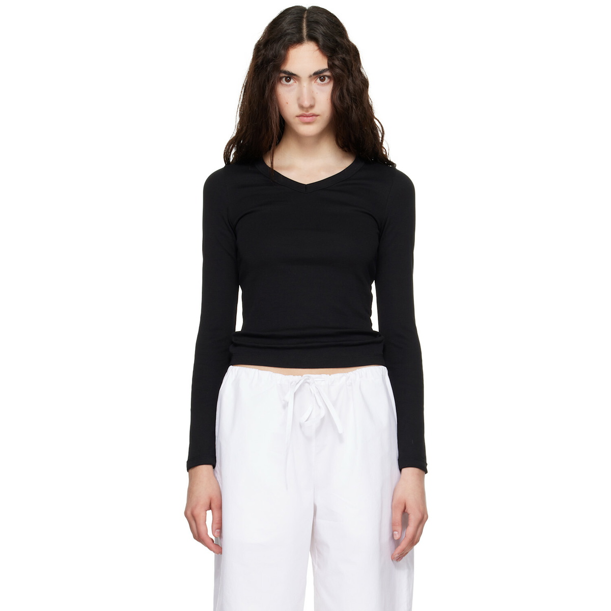 FLORE FLORE Black Jill Longsleeve T-shirt