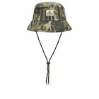 Malbon Men's Tour Divot Camo Bucket Hat in Bark Camo
