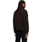 WOOYOUNGMI Brown Ribbed Wool Polo