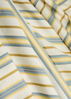 Thierry Colson Audrey Striped Cotton Midi Wrap Skirt Yellow