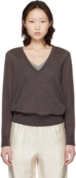 Loulou de Saison Brown Julio LDS Fluid Cashmere Sweater