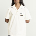 Drôle de Monsieur Men's Open Collar Polo Shirt in Off White