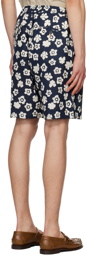 Universal Works Navy Floral Shorts