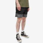 Neighborhood Men's Nylon Logo Swim Short in Black