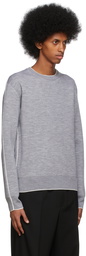 Jil Sander Grey Double-Faced Knit Sweater