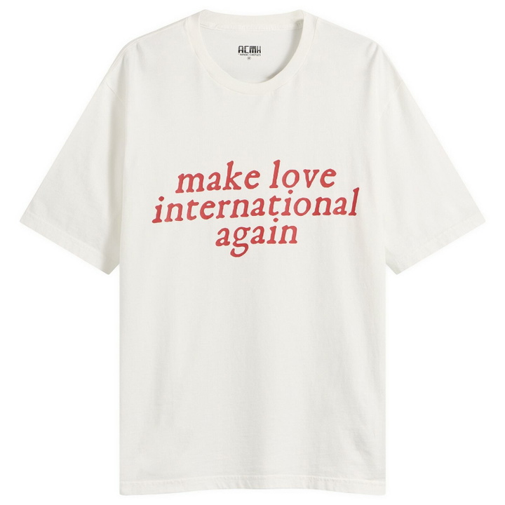 Photo: ACMH by Magic Castles Men's x Love International MLIA T-Shirt in White/Red